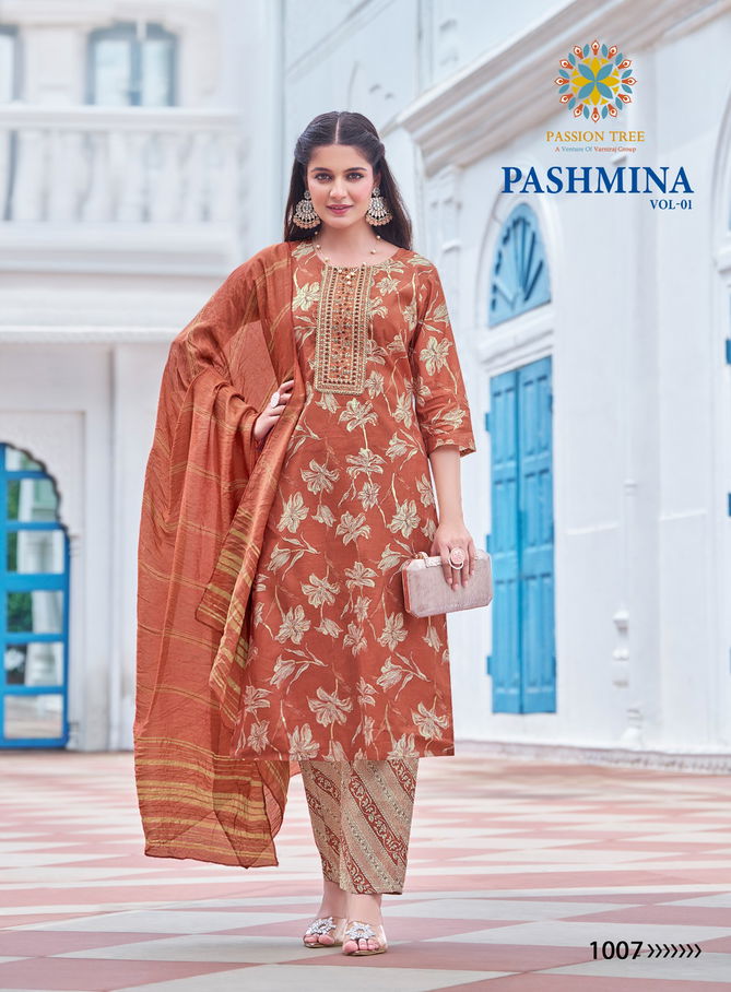 Pashmina Vol 1 By Passion Tree Modal Printed Kurti With Bottom Dupatta Wholesale Online